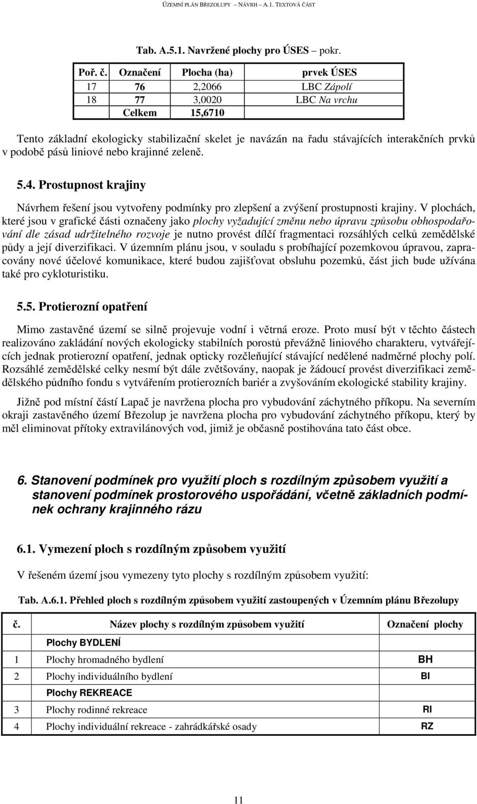 podobě pásů liniové nebo krajinné zeleně. 5.4. Prostupnost krajiny Návrhem řešení jsou vytvořeny podmínky pro zlepšení a zvýšení prostupnosti krajiny.