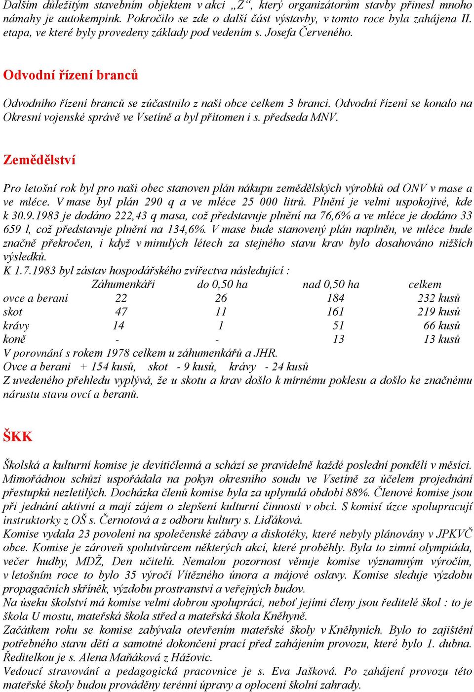 Odvodní řízení se konalo na Okresní vojenské správě ve Vsetíně a byl přítomen i s. předseda MNV.