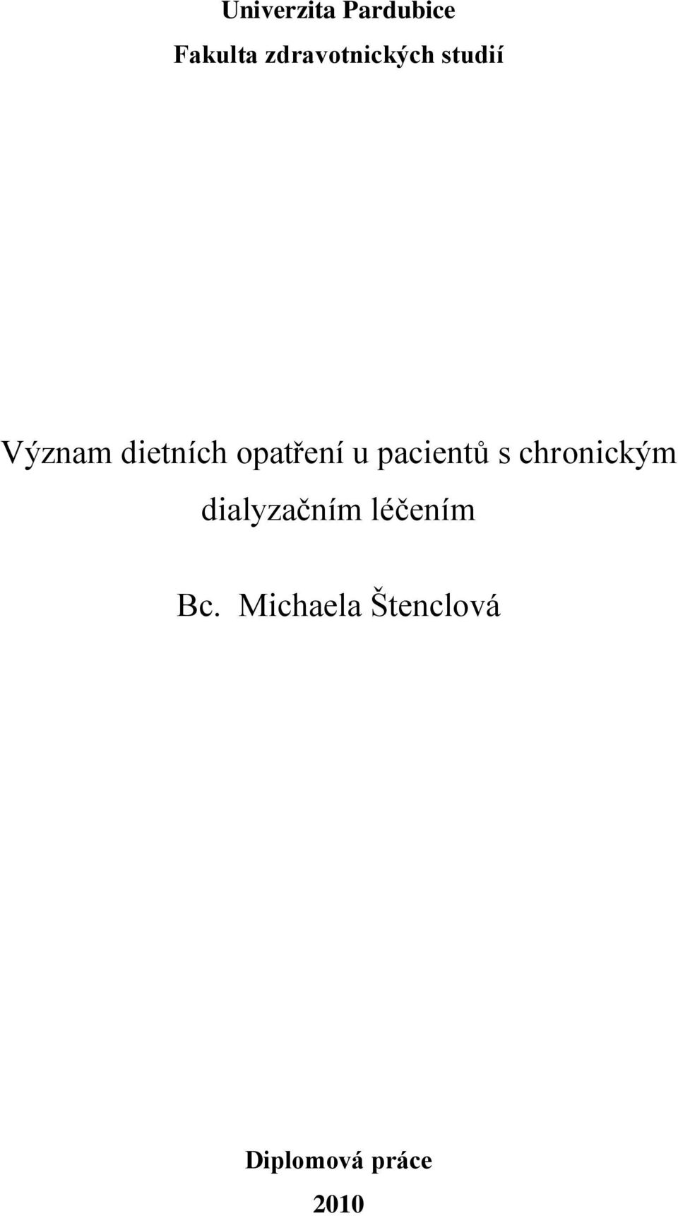 opatření u pacientů s chronickým