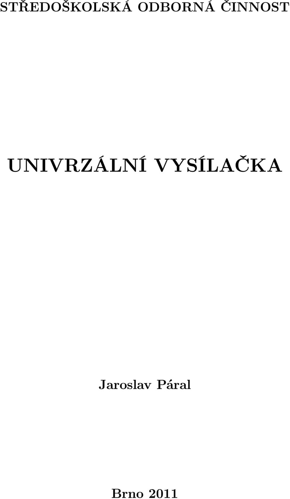 UNIVRZÁLNÍ