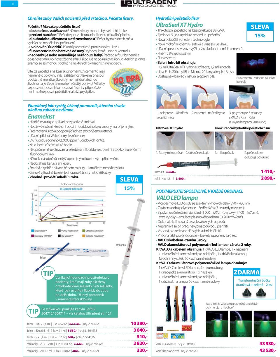Působí preventivně proti zubnímu kazu - fluorescenci nebo barevné odstíny? Výhody, které usnadní kontrolu - neobsahuje nebo neuvolňuje nežádoucí látky?