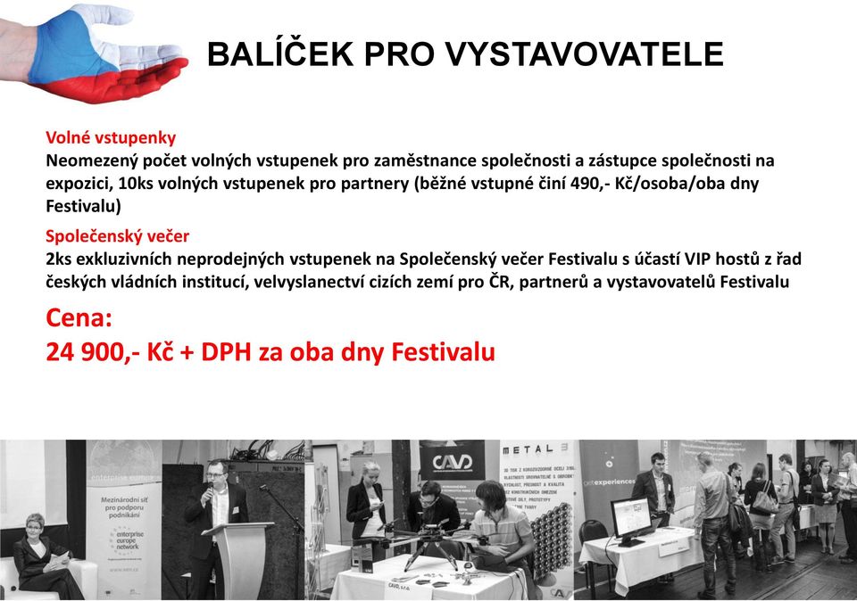 Společenský večer 2ks exkluzivních neprodejných vstupenek na Společenský večer Festivalu s účastí VIP hostů z řad českých