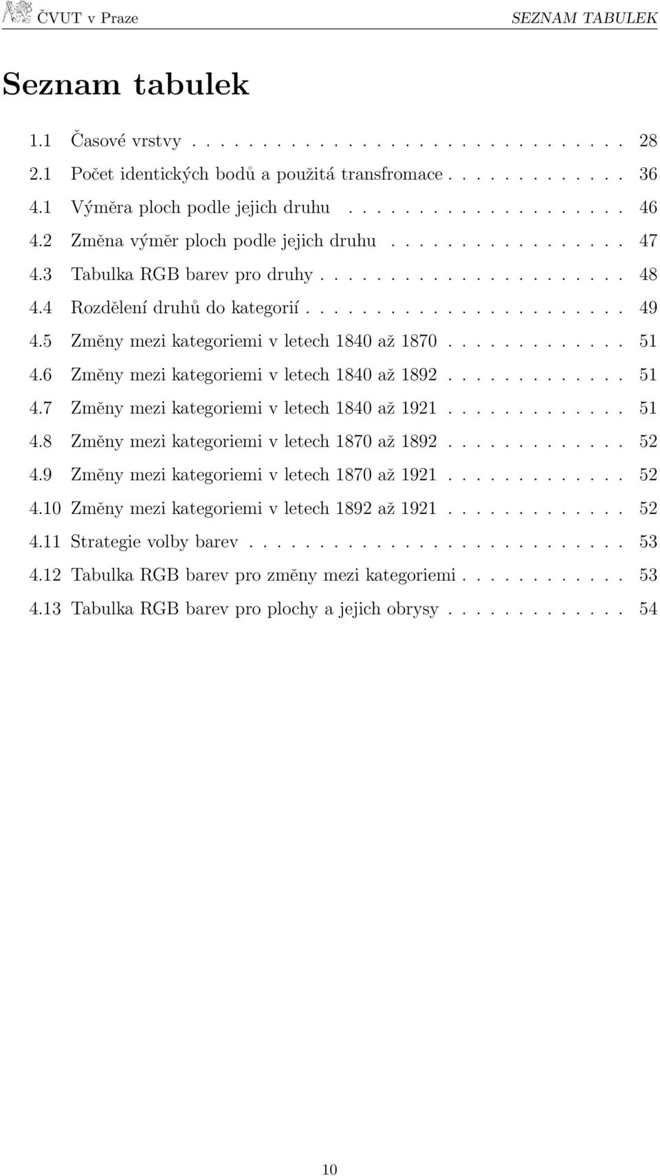 5 Změny mezi kategoriemi v letech 1840 až 1870............. 51 4.6 Změny mezi kategoriemi v letech 1840 až 1892............. 51 4.7 Změny mezi kategoriemi v letech 1840 až 1921............. 51 4.8 Změny mezi kategoriemi v letech 1870 až 1892.