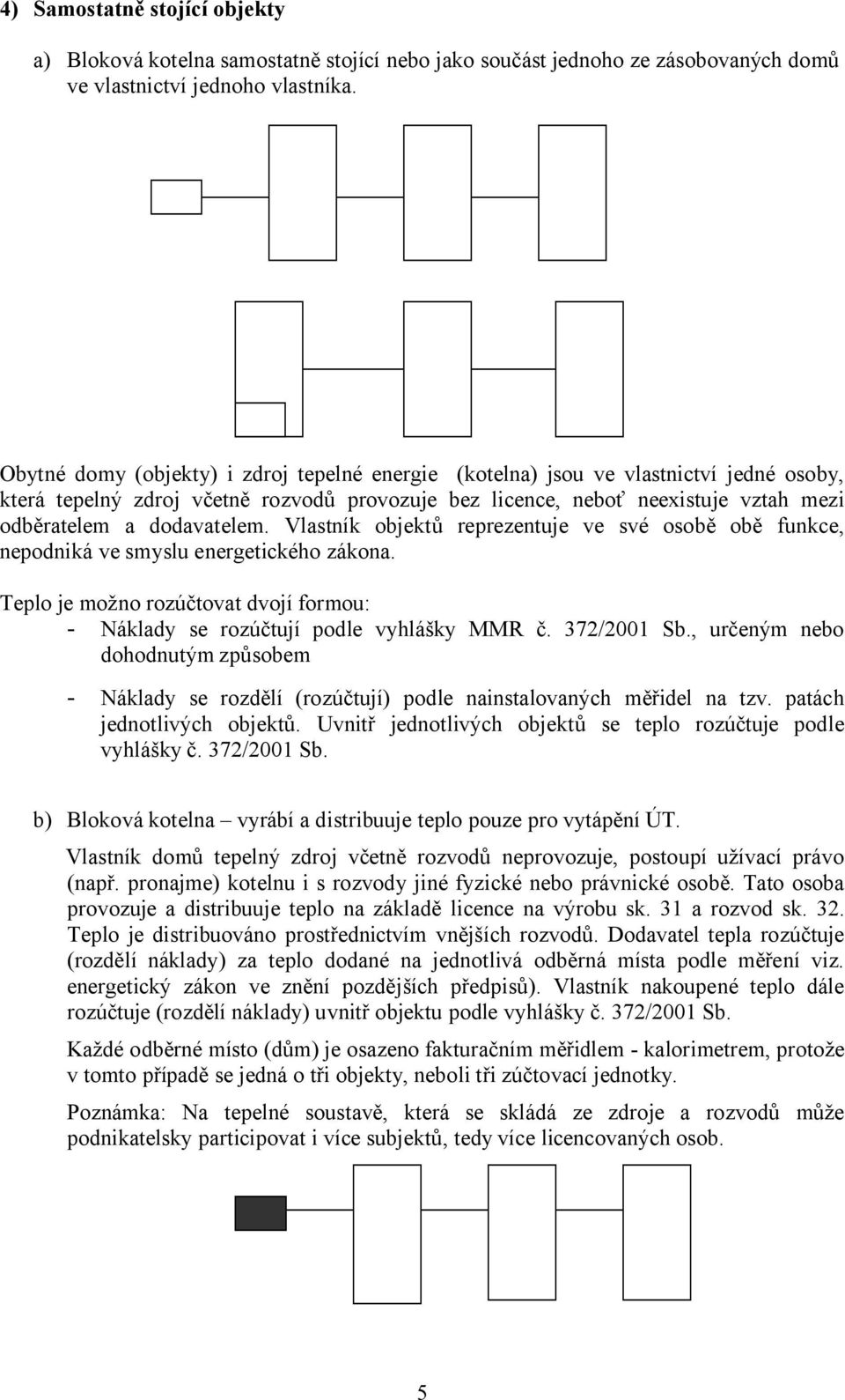 dodavatelem. Vlastník objektů reprezentuje ve své osobě obě funkce, nepodniká ve smyslu energetického zákona. Teplo je možno rozúčtovat dvojí formou: - Náklady se rozúčtují podle vyhlášky MMR č.