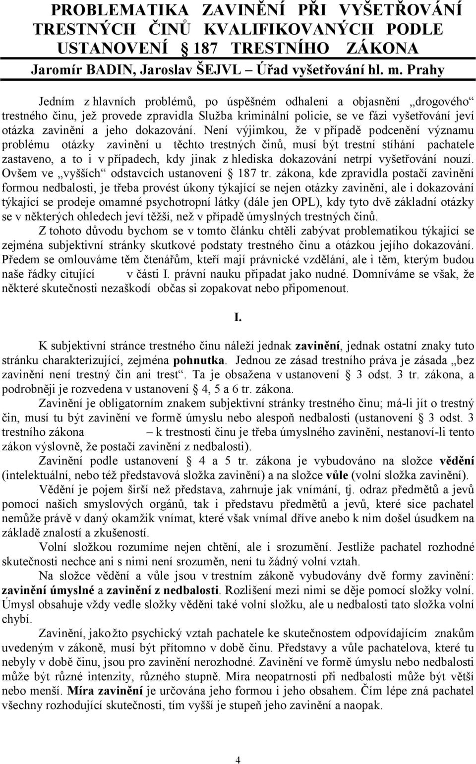 dokazování.