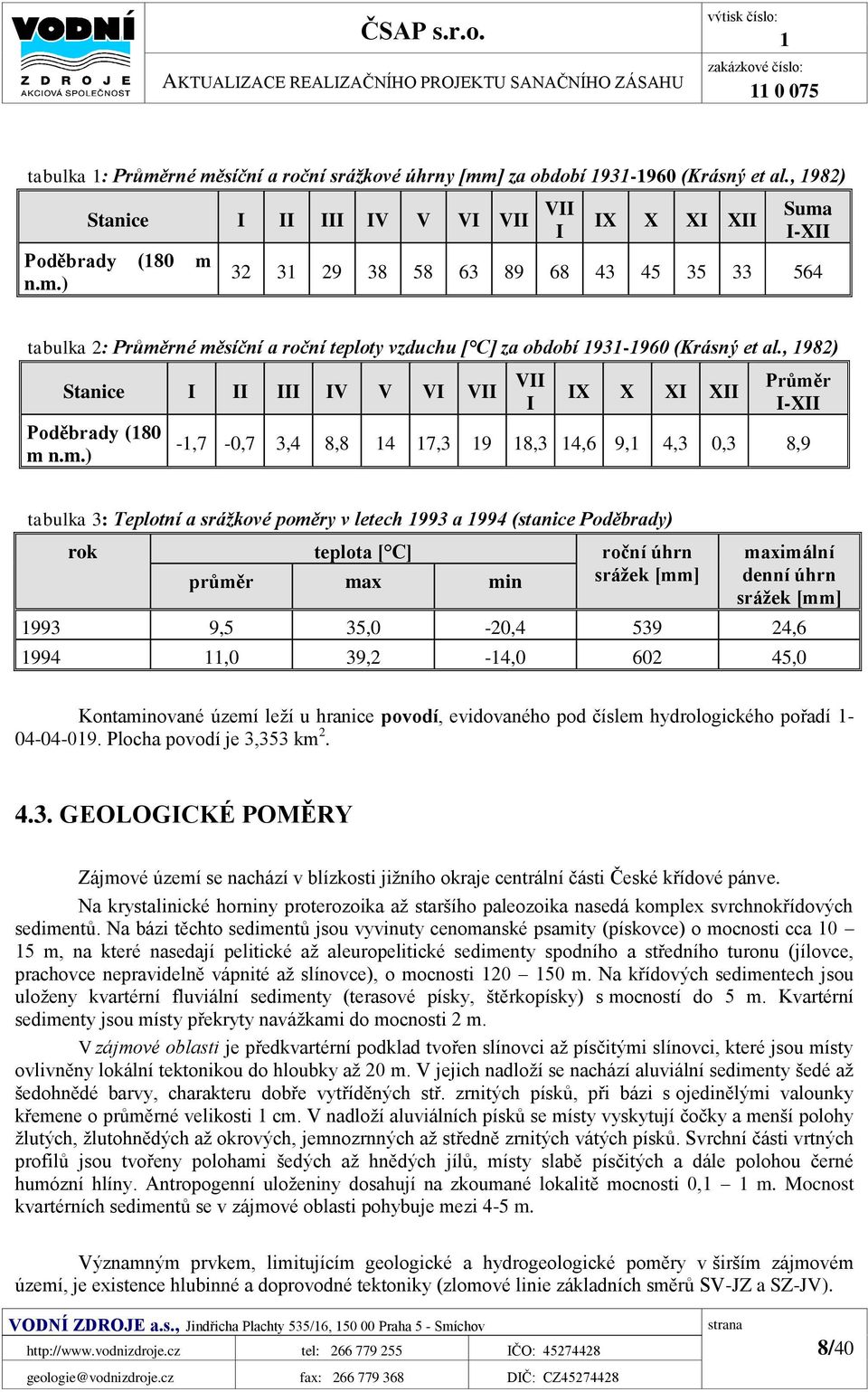 n.m.) VII I IX X XI XII Suma I-XII 32 31 29 38 58 63 89 68 43 45 35 33 564 tabulka 2: Průměrné měsíční a roční teploty vzduchu [ C] za období 1931-1960 (Krásný et al.n.m.) VII I IX X XI XII Průměr