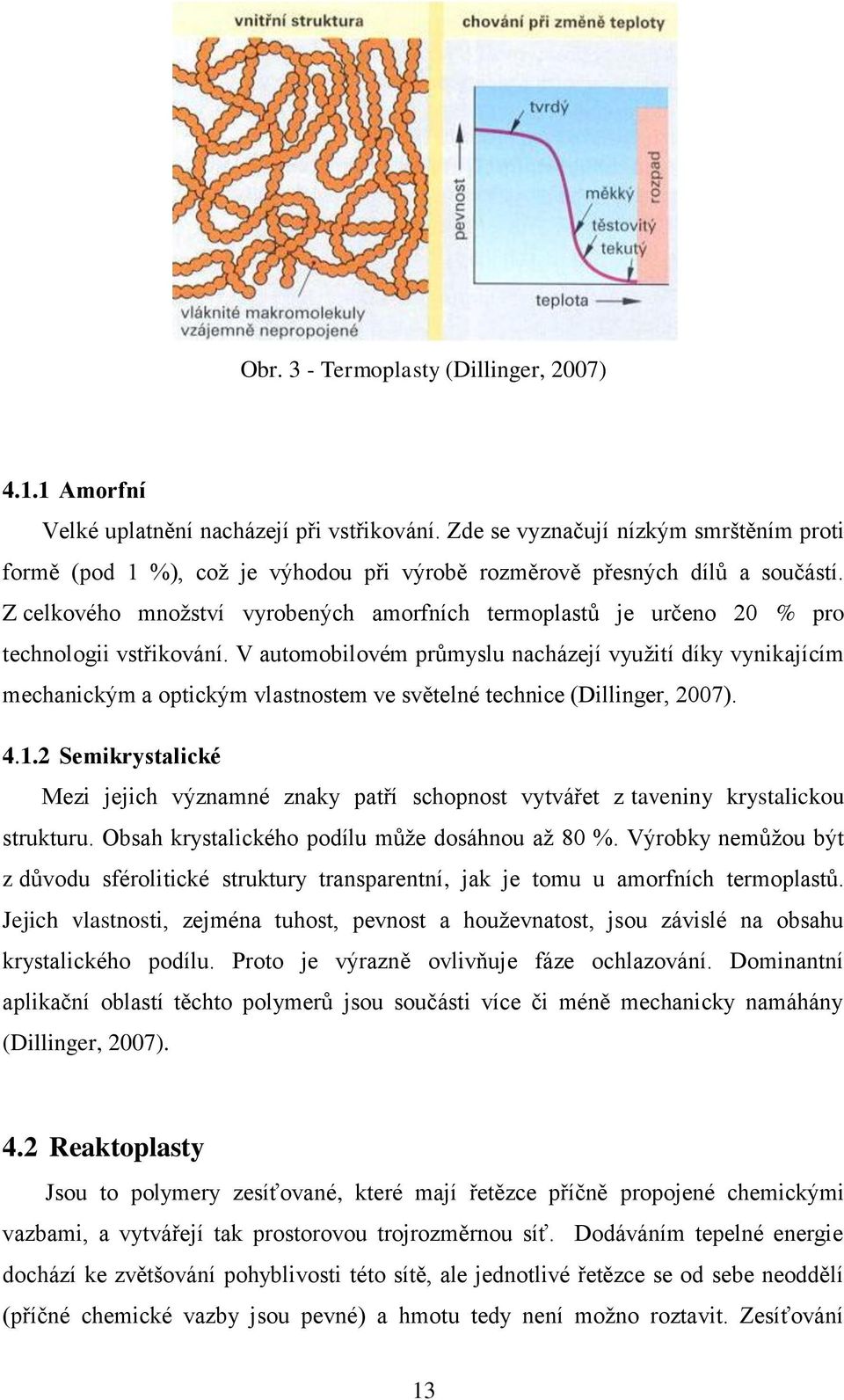 Z celkového množství vyrobených amorfních termoplastů je určeno 20 % pro technologii vstřikování.