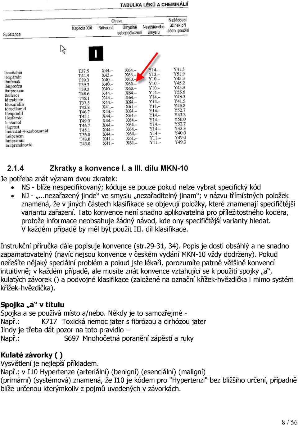 Tato konvence není snadno aplikovatelná pro příležitostného kodéra, protože informace neobsahuje žádný návod, kde ony specifičtější varianty hledat. V každém případě by měl být použit III.