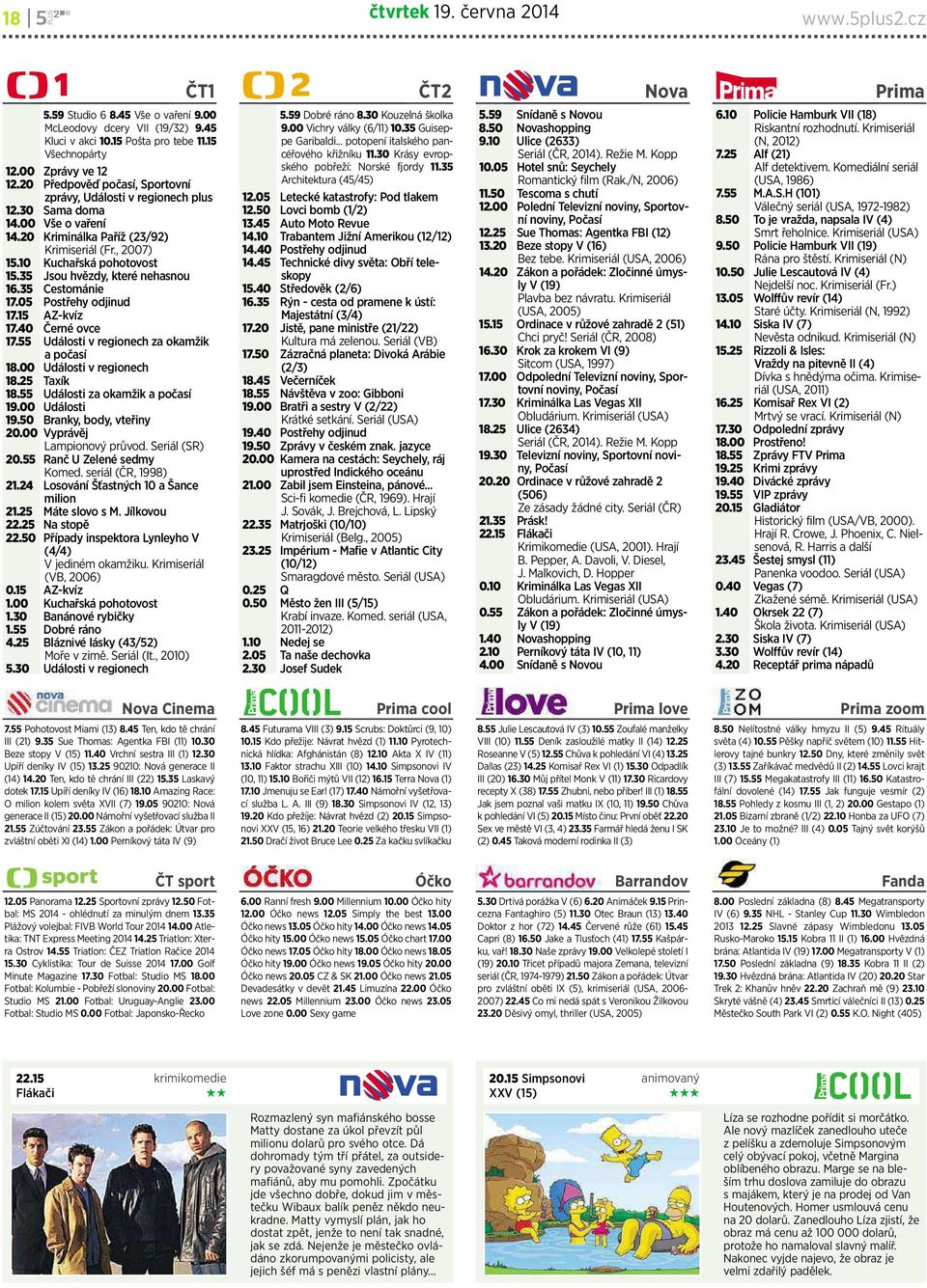 35 Jsouhvězdy, kterénehasnou 16.35 Cestománie 17.05 Postřehy odjinud 17.15 AZ-kvíz 17.40 Černé ovce 17.55 Události v regionech za okamžik apočasí 18.00 Události vregionech 18.25 Taxík 18.