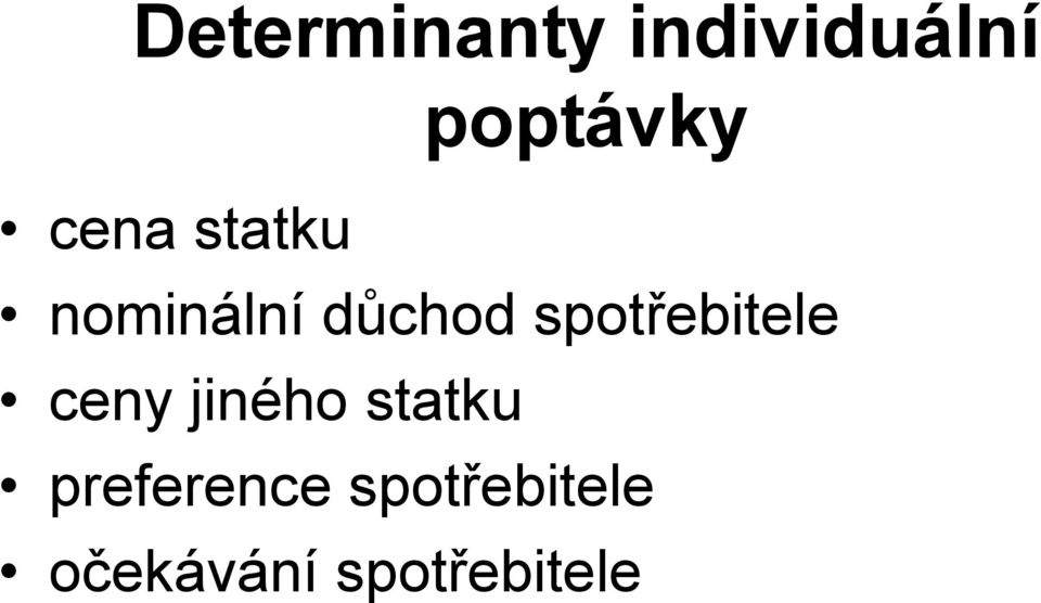 spotřebitele ceny jiného statku