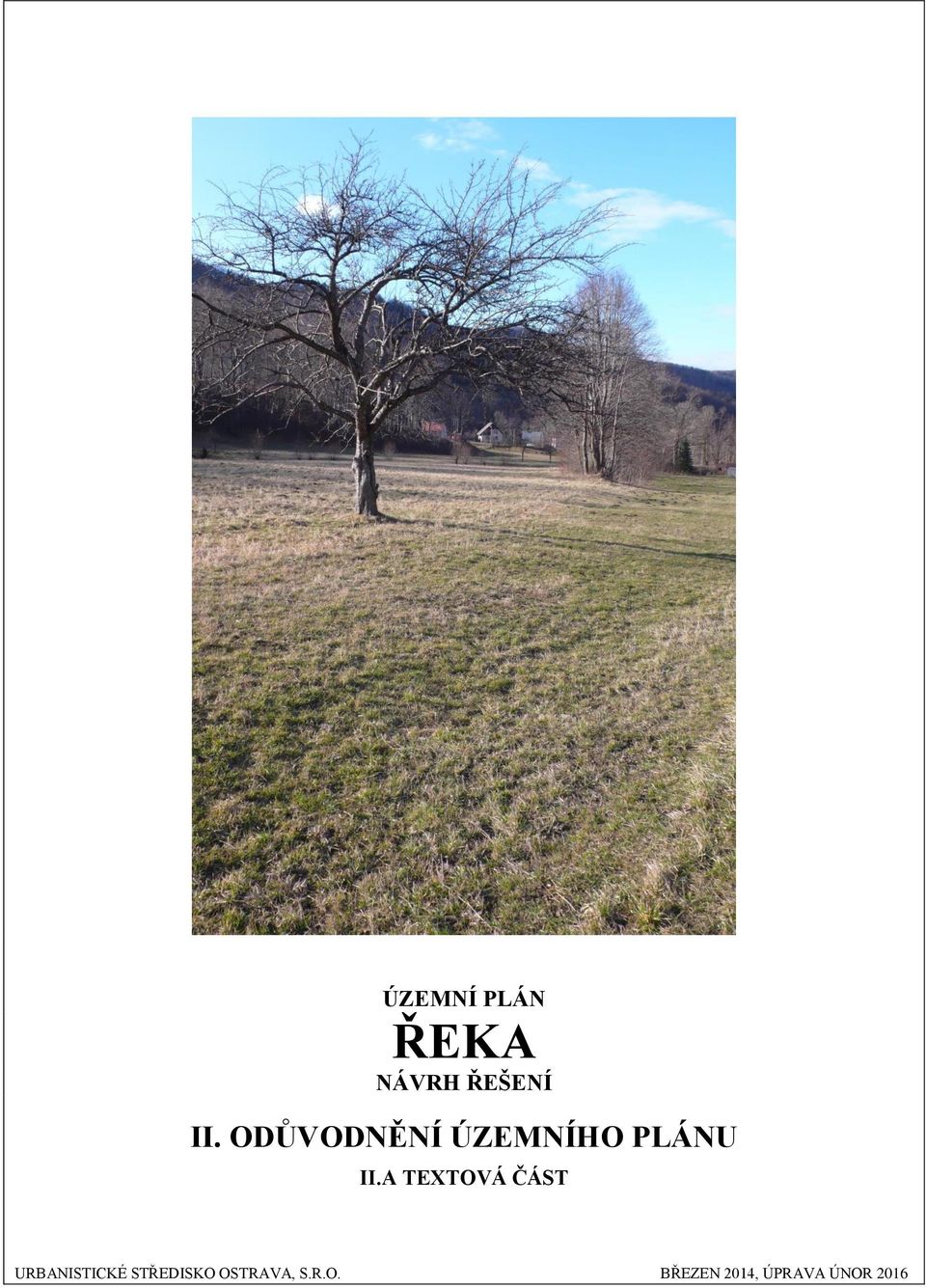 A TEXTOVÁ ČÁST URBANISTICKÉ