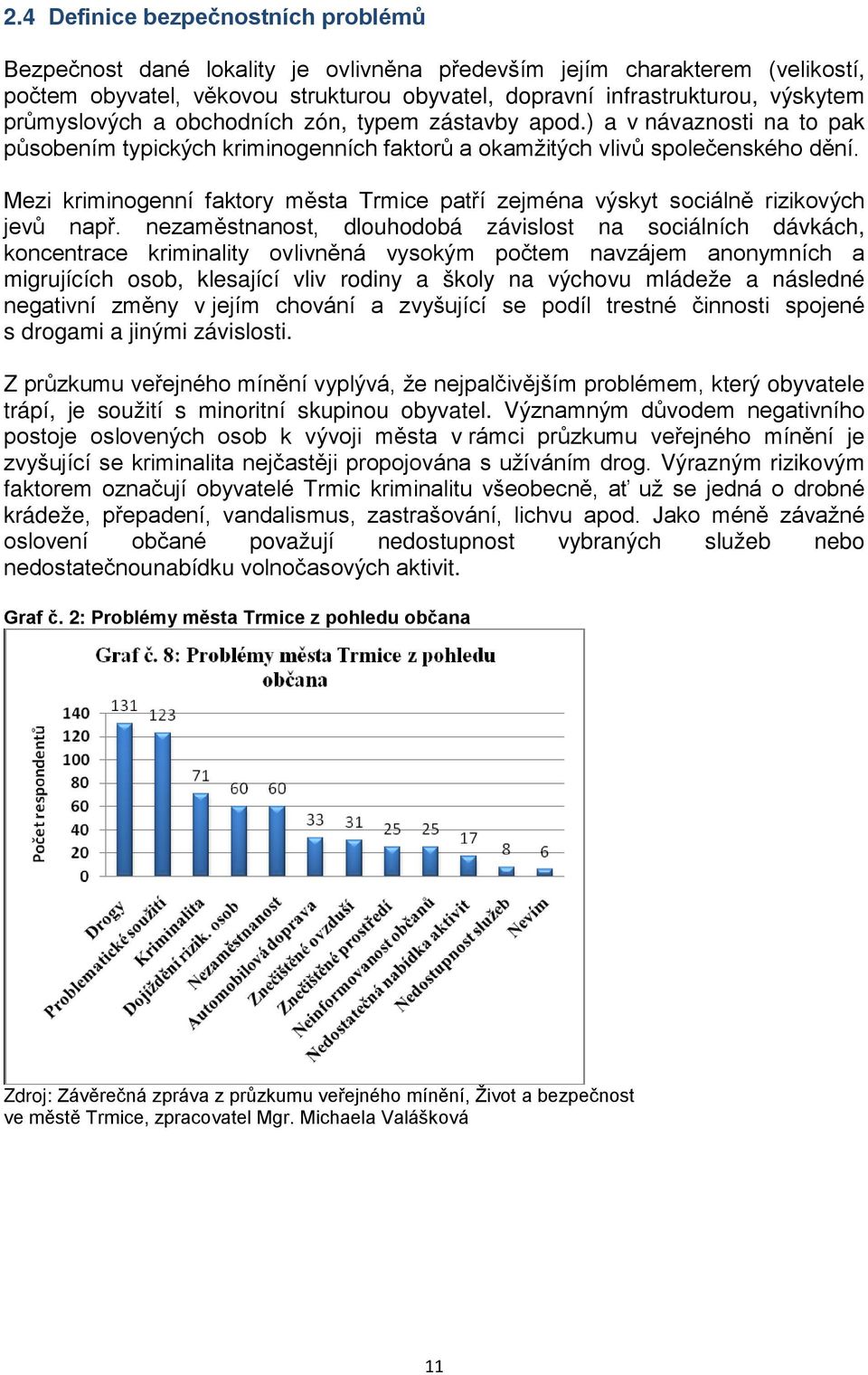 Mezi kriminogenní faktory města Trmice patří zejména výskyt sociálně rizikových jevů např.