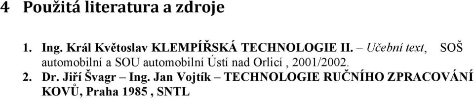 Učební text, SOŠ automobilní a SOU automobilní Ústí nad