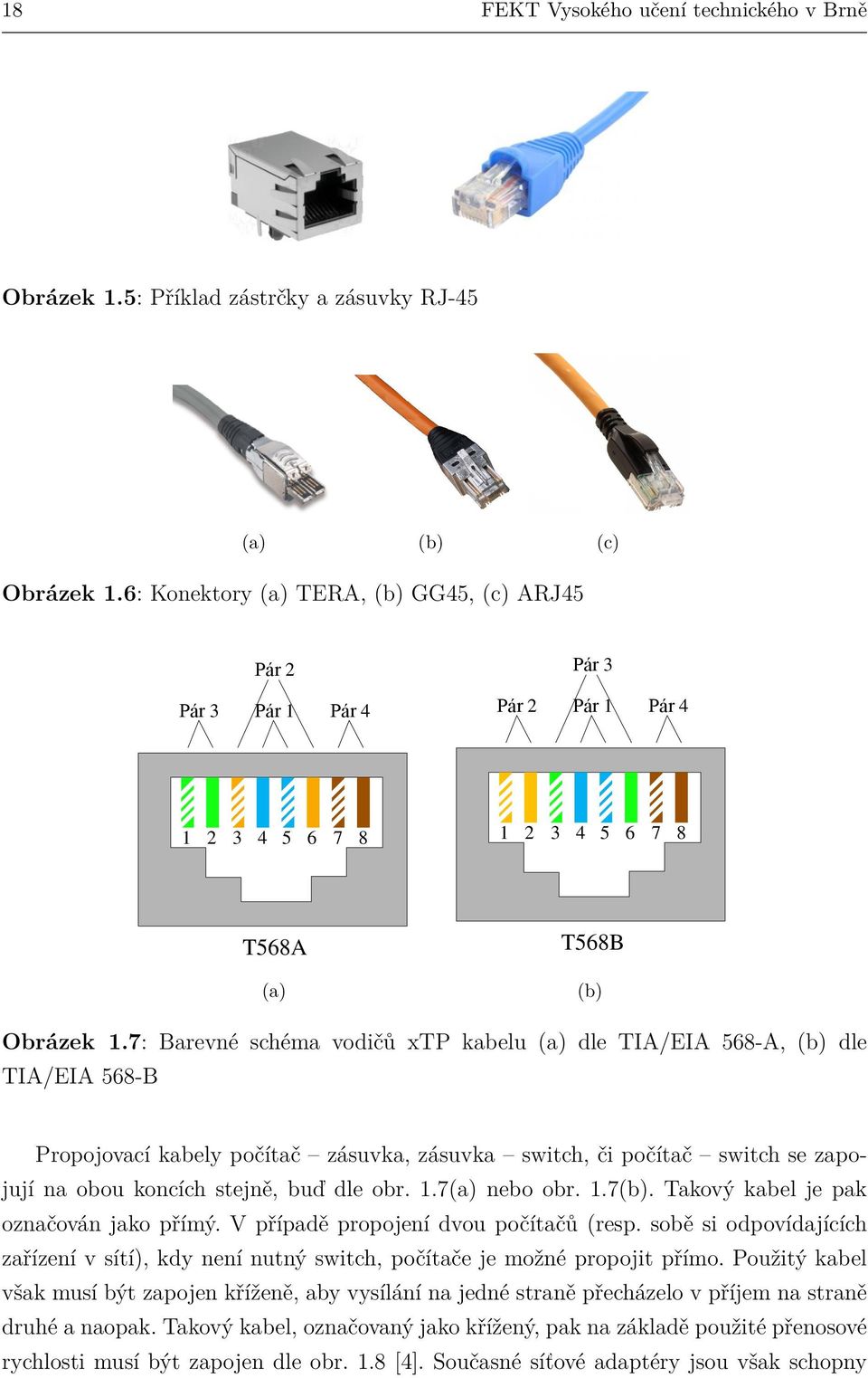 T568A (a) T568B T568B (b) Obrázek 1.