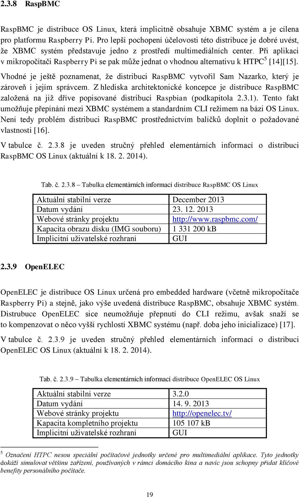 Při aplikaci v mikropočítači Raspberry Pi se pak může jednat o vhodnou alternativu k HTPC 5 [14][15].