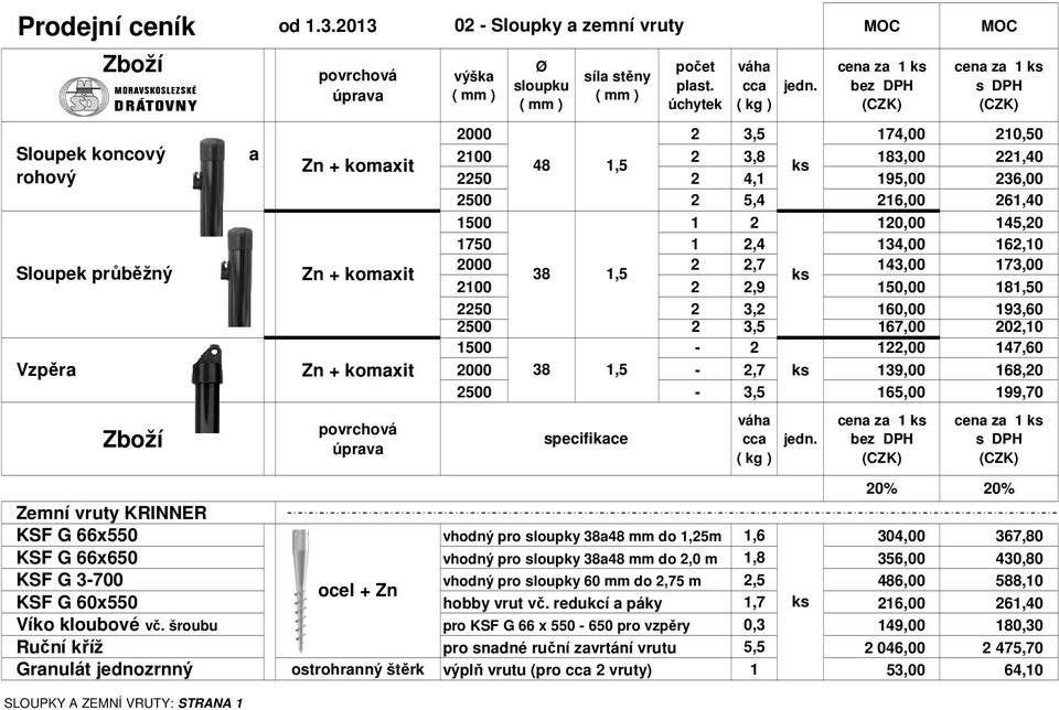 2,7 143,00 173,00 38 1,5 2100 2 2,9 150,00 181,50 2250 2 3,2 160,00 193,60 2500 2 3,5 167,00 202,10 1500-2 122,00 147,60 + 2000 38 1,5-2,7 139,00 168,20 2500-3,5 165,00 199,70 cca cena za 1 cena za 1