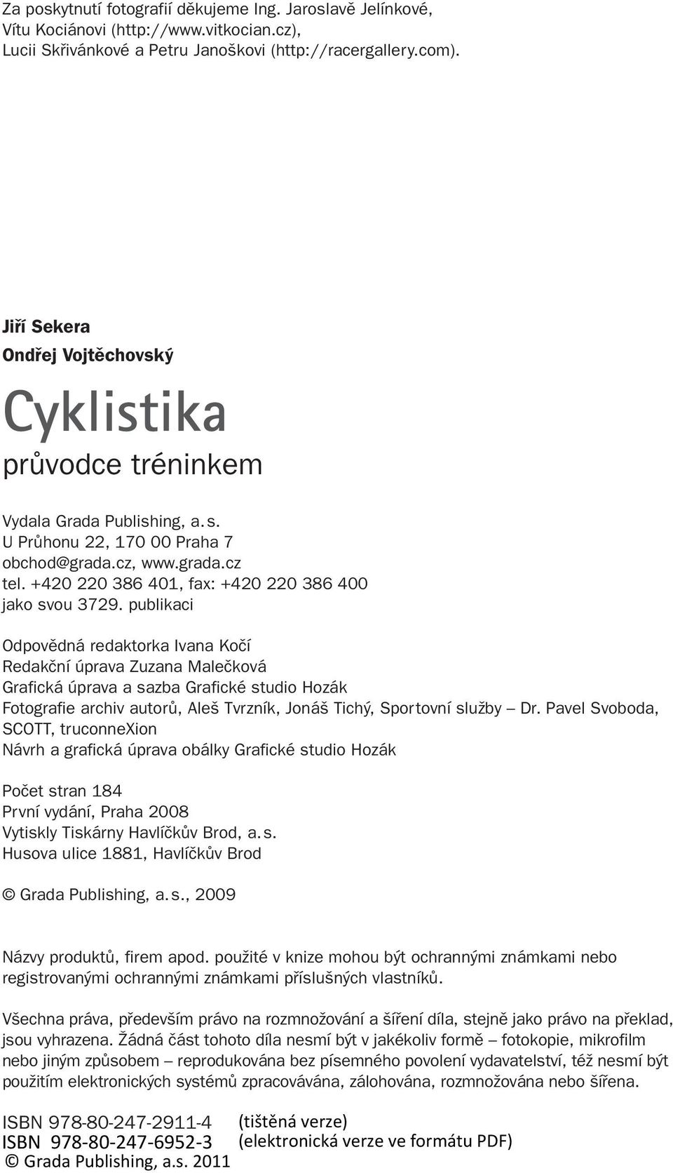 Cyklistika. průvodce tréninkem. Jiří Sekera. Grada Publishing - PDF Stažení  zdarma