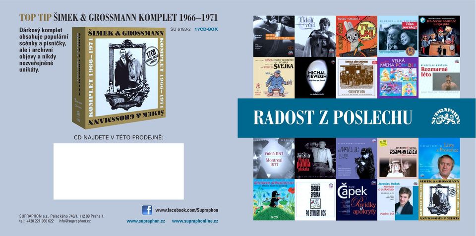 SU 6183-2 17CD-BOX RADOST Z POSLECHU CD NAJDETE V TÉTO PRODEJNĚ: SUPRAPHON a.s.