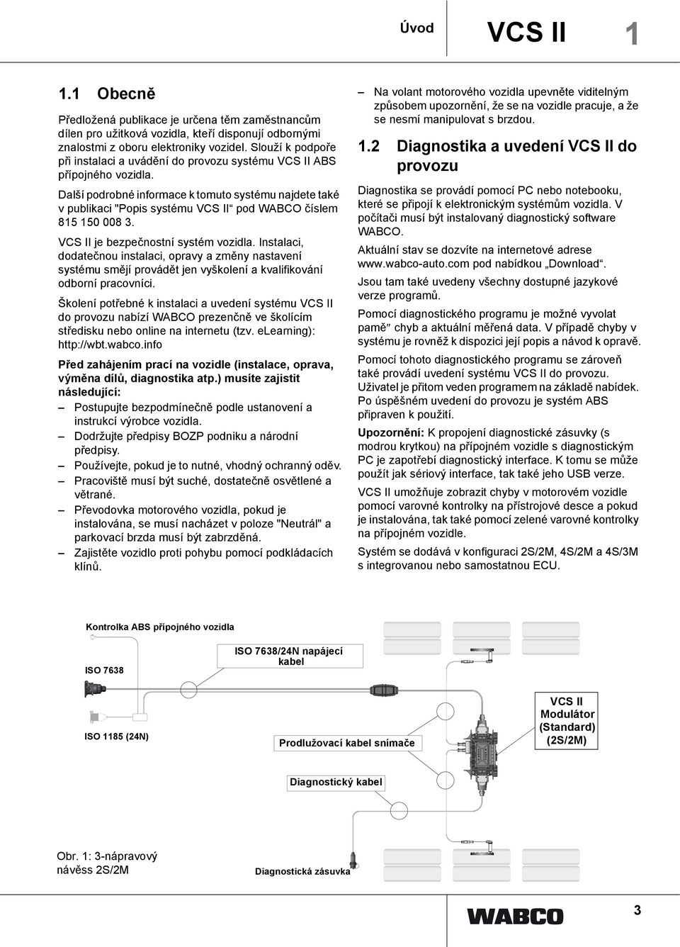 VS II je bezpečnostní systém vozila. Instalai, oatečnou instalai, opravy a změny nastavení systému smějí prováět jen vyškolení a kvalifikování oborní praovníi.