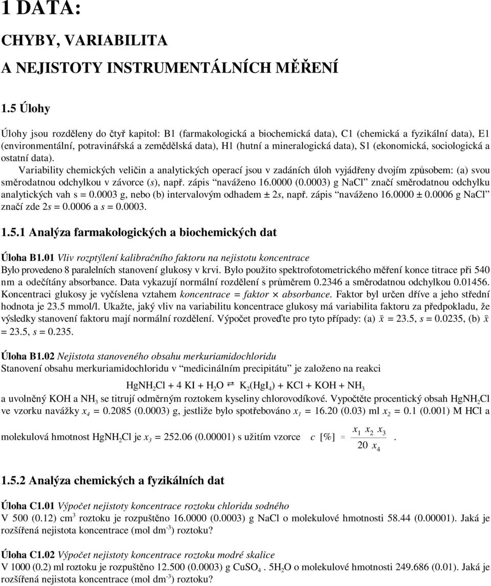 data), S1 (ekonomická, sociologická a ostatní data).