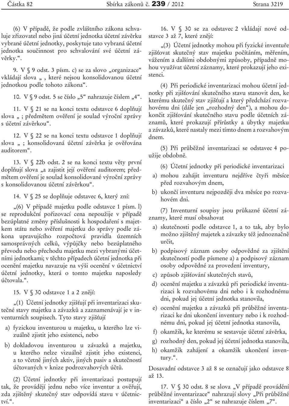 součinnost pro schvalování své účetní závěrky.. 9. V 9 odst. 3 písm. c) se za slovo organizace vkládají slova, které nejsou konsolidovanou účetní jednotkou podle tohoto zákona. 10. V 9 odst. 5 se číslo 5 nahrazuje číslem 4.