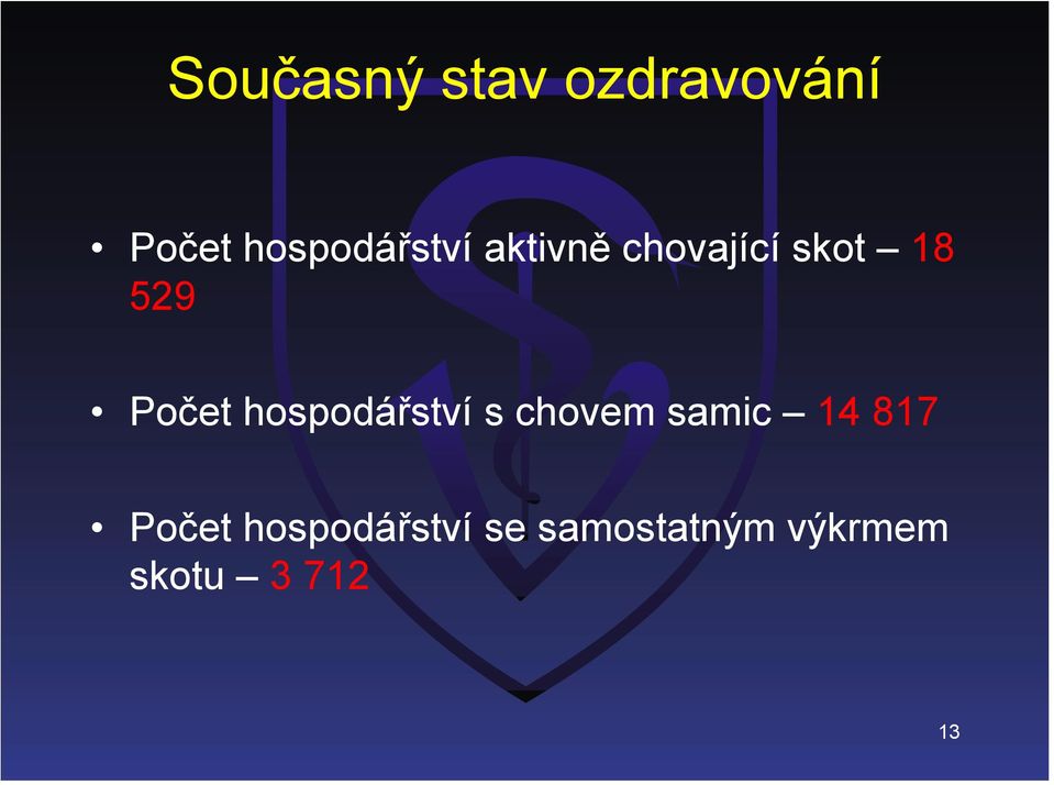 Počet hospodářství s chovem samic 14 817