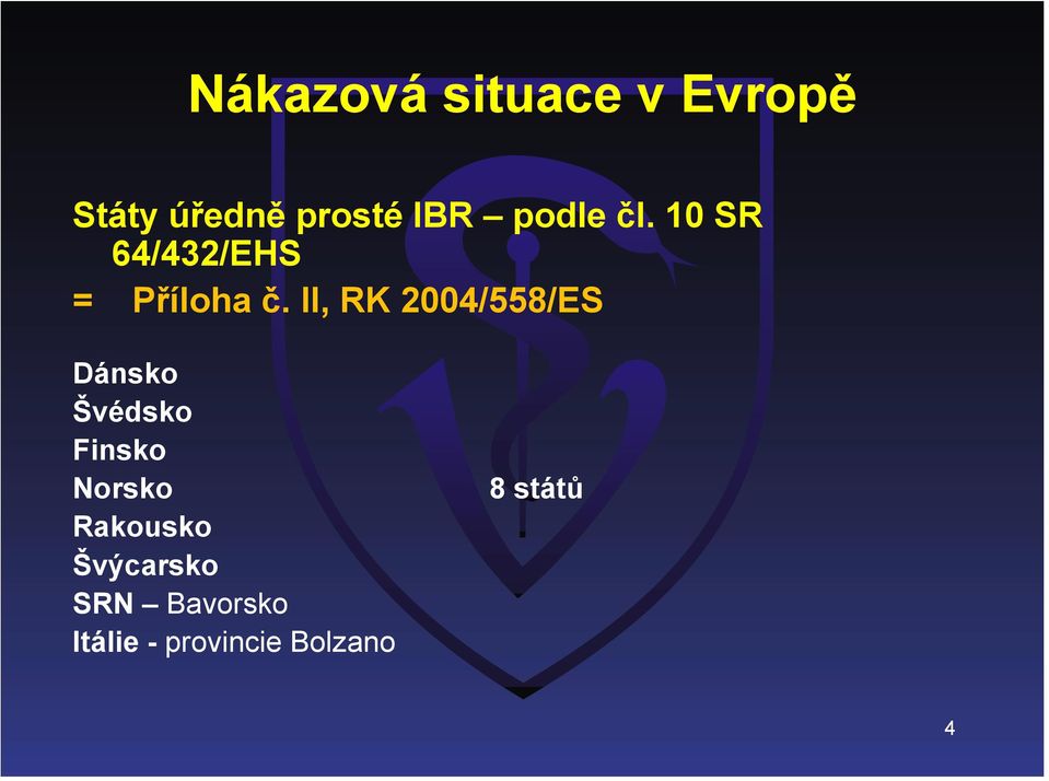 II, RK 2004/558/ES Dánsko Švédsko Finsko Norsko