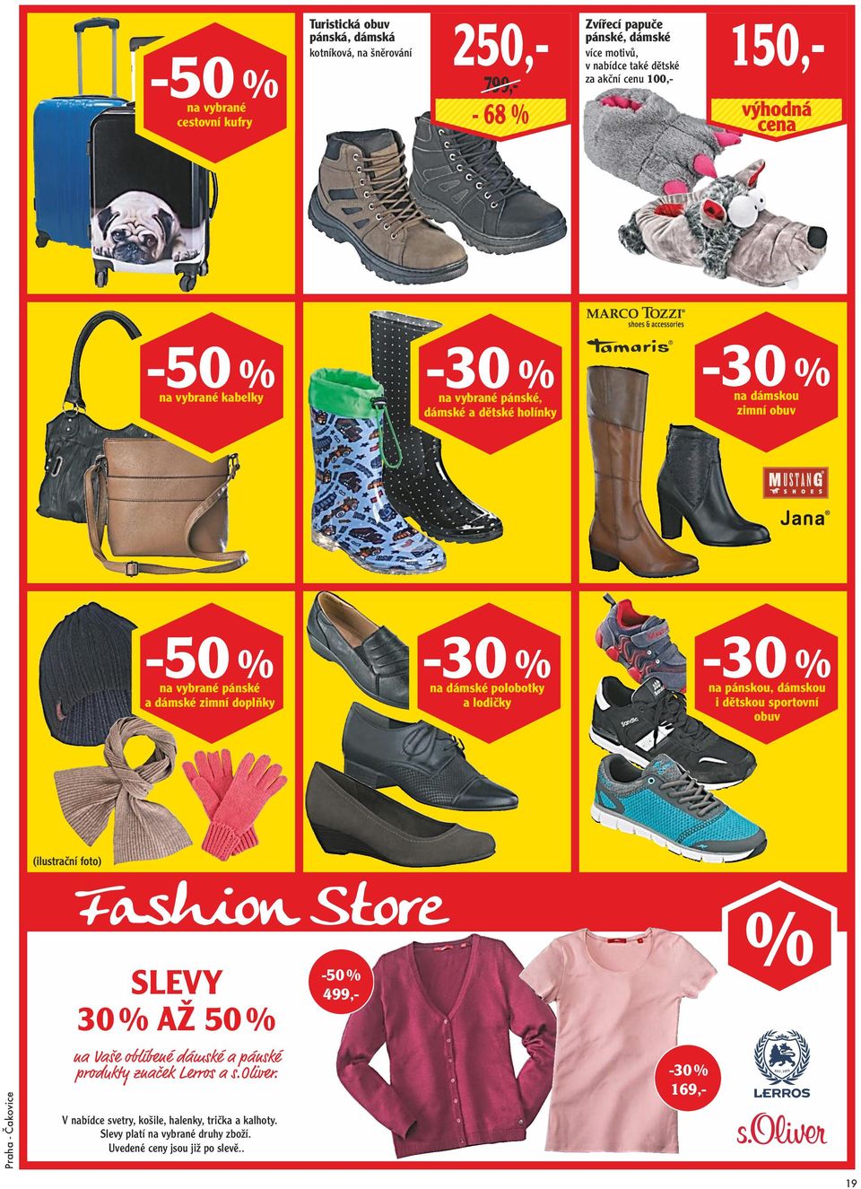 oblíbené dámské a pánské produkty značek Lerros a s.oliver.