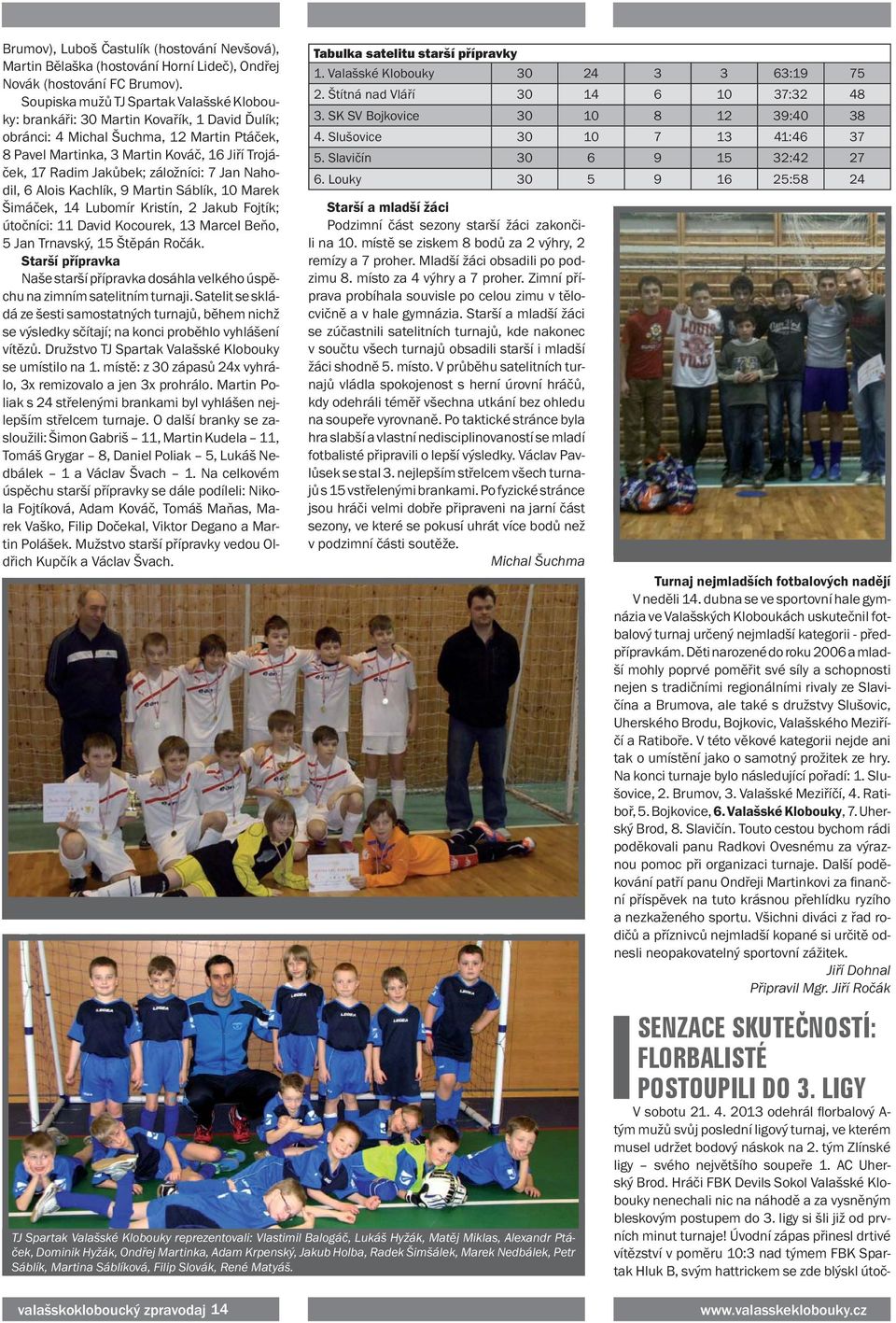 Jakůbek; záložníci: 7 Jan Nahodil, 6 Alois Kachlík, 9 Martin Sáblík, 10 Marek Šimáček, 14 Lubomír Kristín, 2 Jakub Fojtík; útočníci: 11 David Kocourek, 13 Marcel Beňo, 5 Jan Trnavský, 15 Štěpán Ročák.