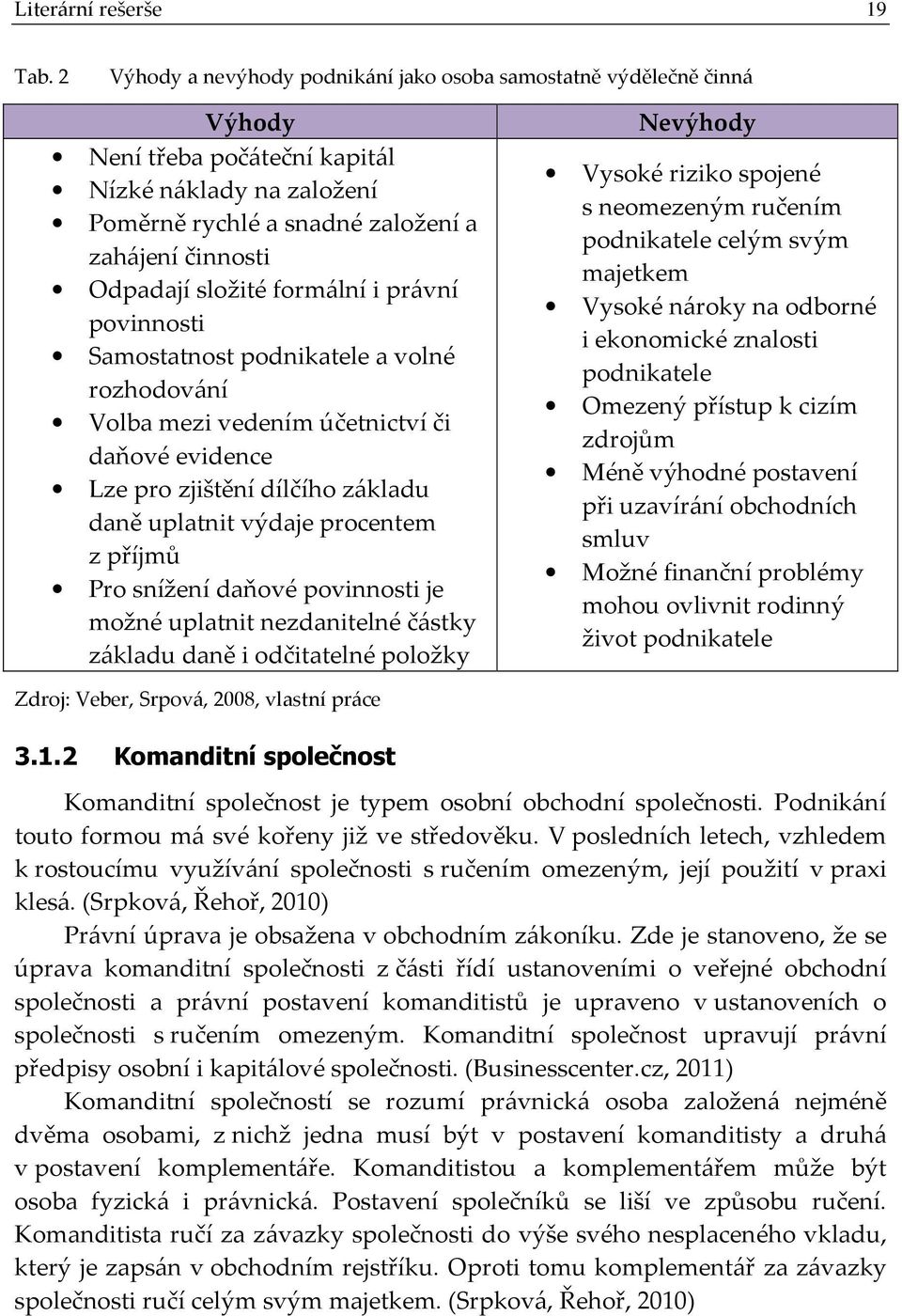 formální i právní povinnosti Samostatnost podnikatele a volné rozhodování Volba mezi vedením účetnictví či daňové evidence Lze pro zjištění dílčího základu daně uplatnit výdaje procentem z příjmů Pro