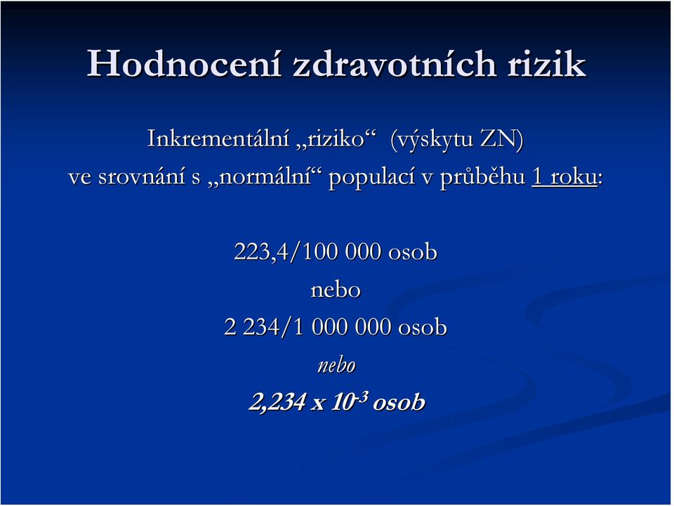 populací v průběhu 1 roku: 223,4/100 000 osob