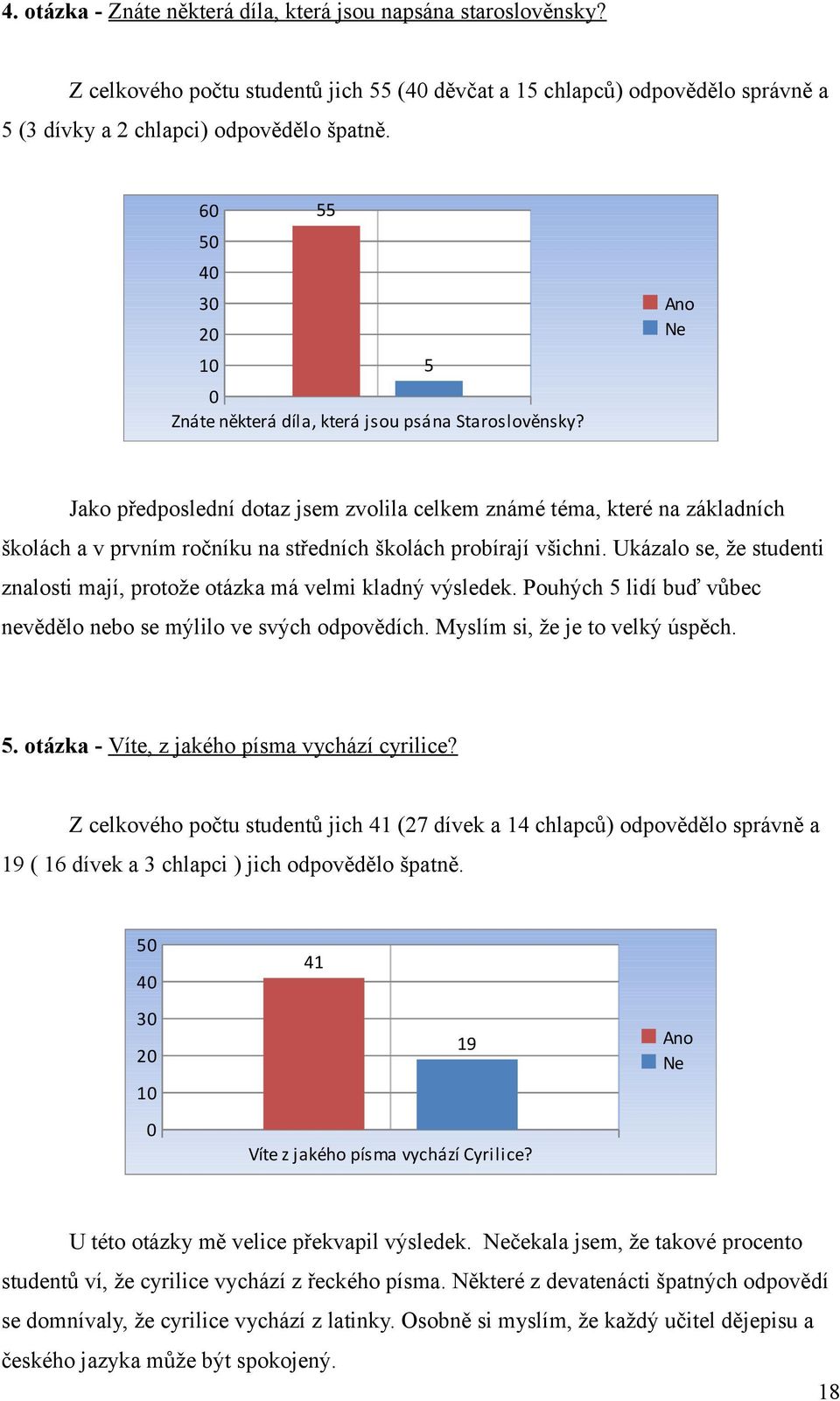 5 Ano Ne Jako předposlední dotaz jsem zvolila celkem známé téma, které na základních školách a v prvním ročníku na středních školách probírají všichni.