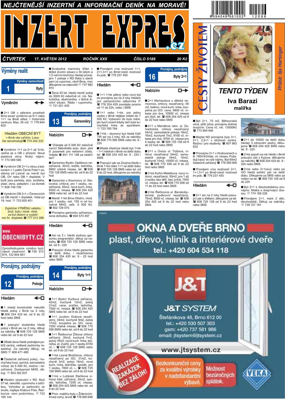 zastávka od Lesné/ za menší byt OB, OV nebo DB + doplatek V bytě jsou parkety, plov podlaha, plast okna, zateplení I za domek 608 749 709 Vyměním OB 2+1 v Černovicích za OB menší + doplatek Volat po
