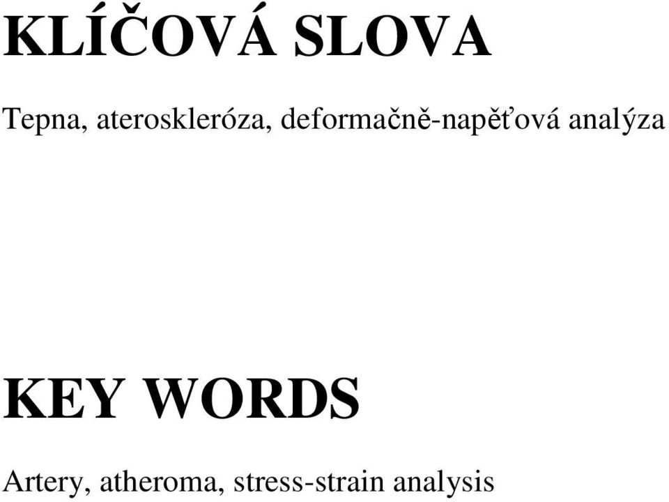 deformačně-napěťová analýza