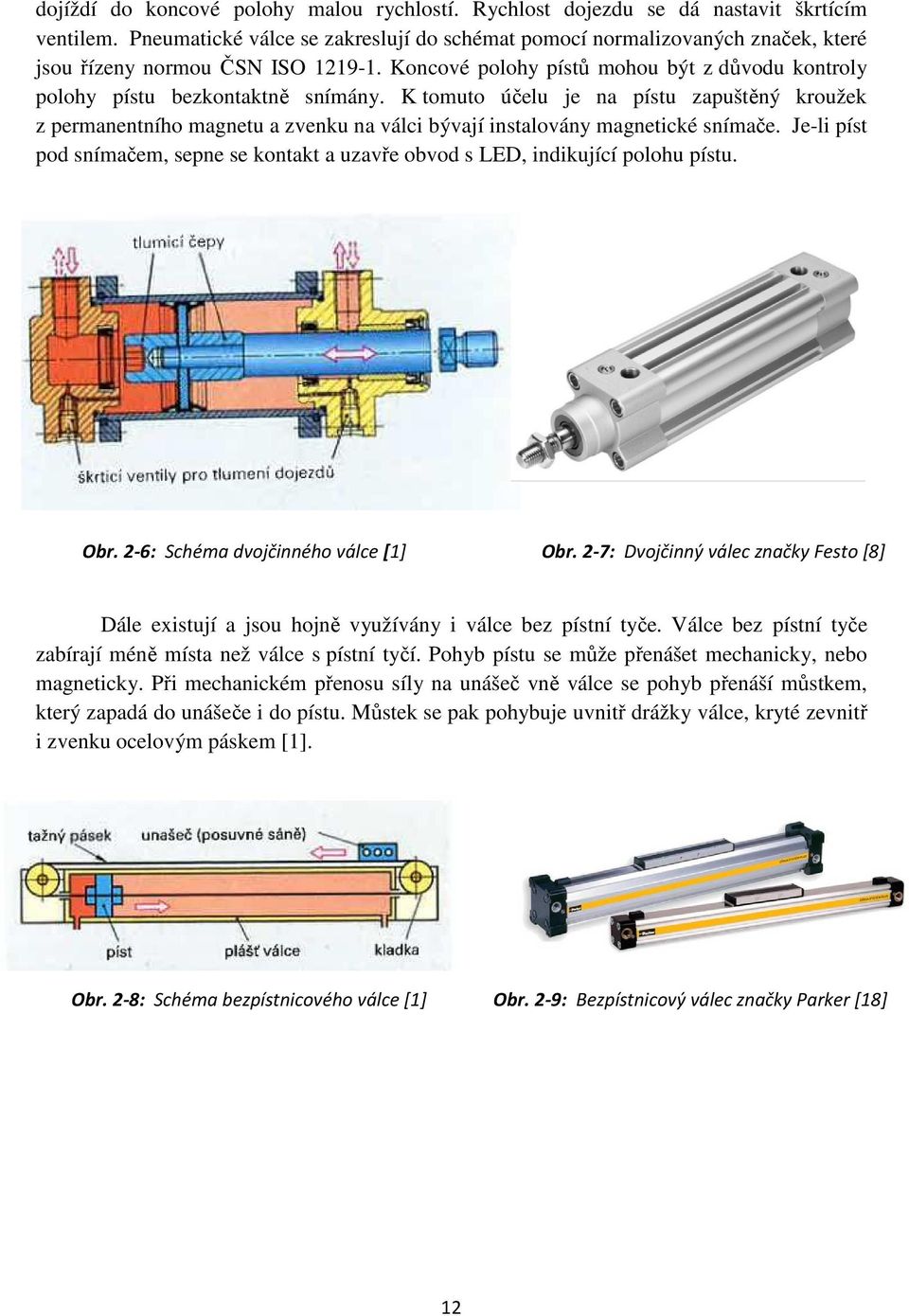 K tomuto účelu je na pístu zapuštěný kroužek z permanentního magnetu a zvenku na válci bývají instalovány magnetické snímače.