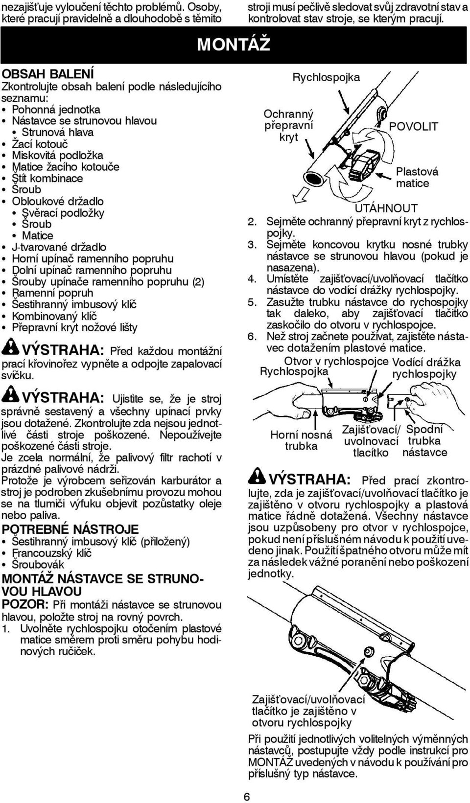 Štít kombinace S Šroub S Obloukové držadlo S Svěrací podložky S Šroub S Matice S J-tvarované držadlo S Horní upínač ramenního popruhu S Dolní upínač ramenního popruhu S Šrouby upínače ramenního