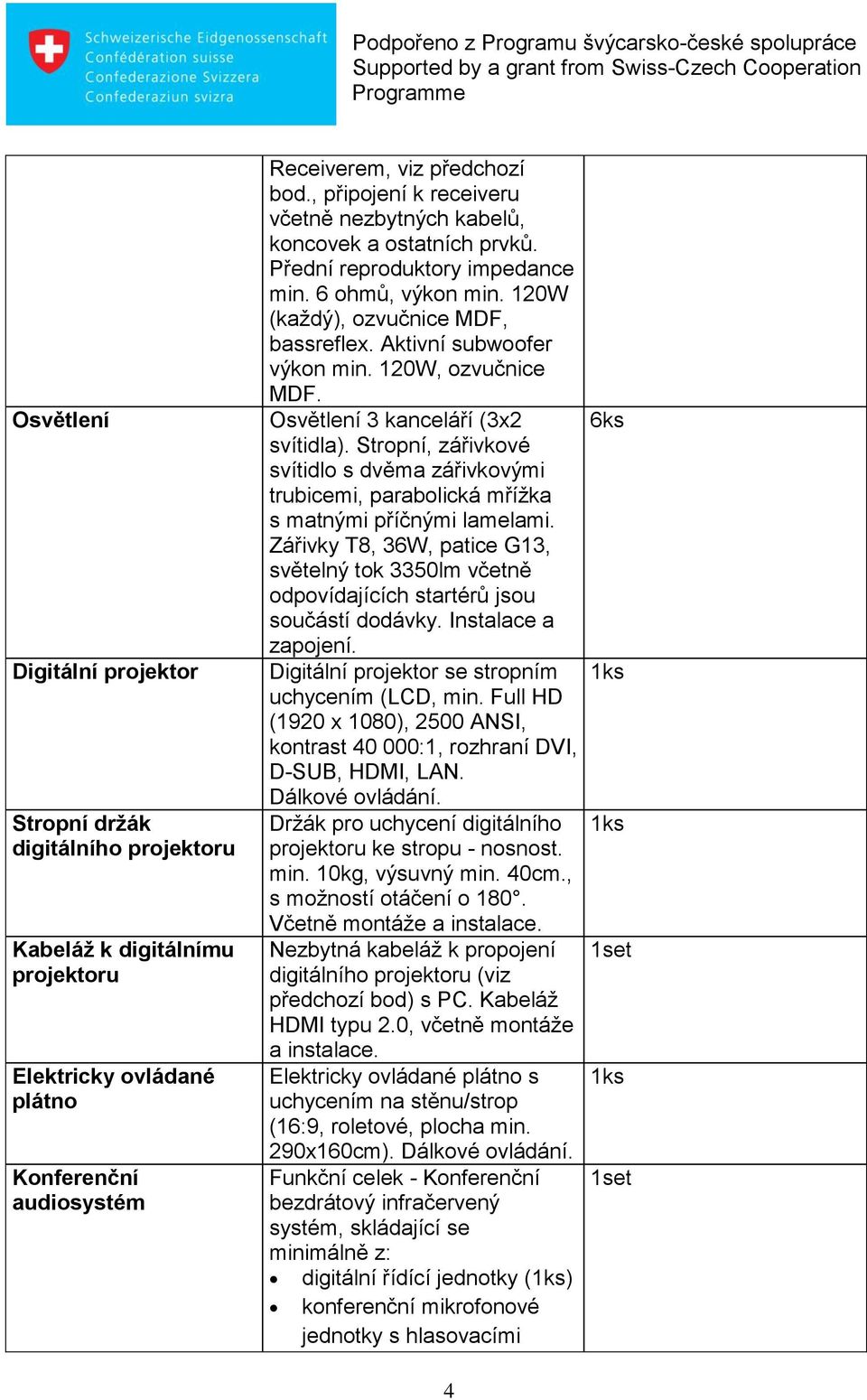 Stropní, zářivkové svítidlo s dvěma zářivkovými trubicemi, parabolická mřížka s matnými příčnými lamelami.