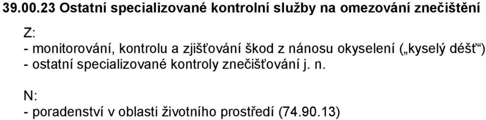 znečištění - monitorování, kontrolu a zjišťování škod z nánosu