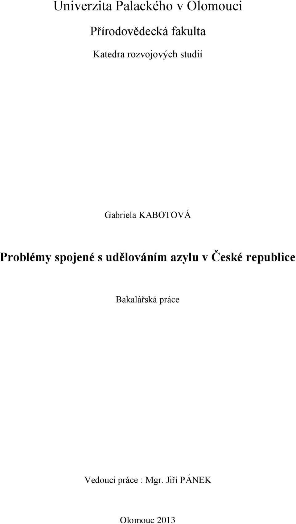 Problémy spojené s udělováním azylu v České republice