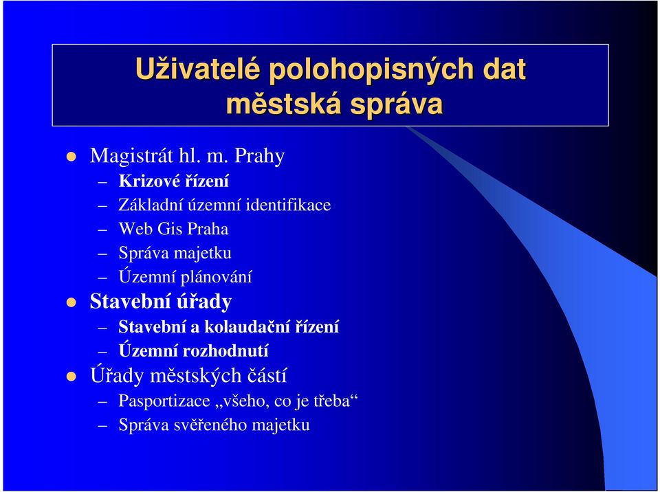 Prahy Krizovéřízení Základní územní identifikace Web Gis Praha Správa