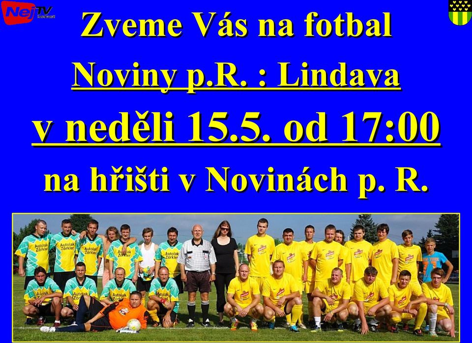 : Lindava v neděli 15.