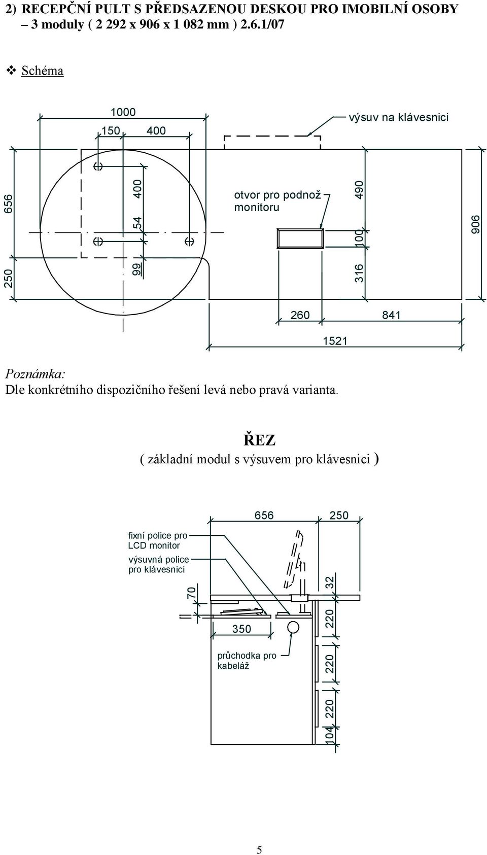 x 1 082 mm ) 2.6.