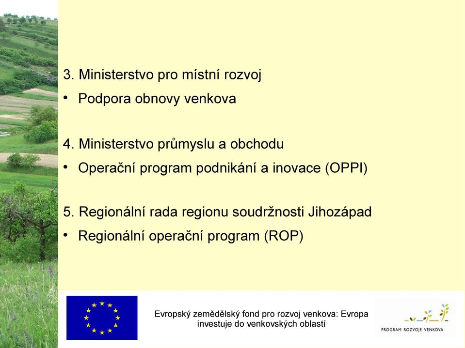 Ministerstvo průmyslu a obchodu Operační program