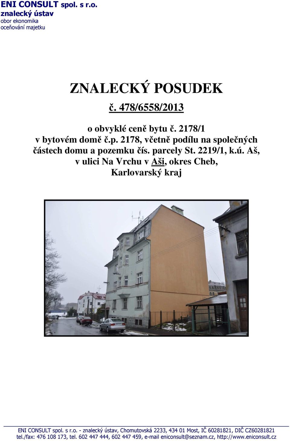 parcely St. 2219/1, k.ú. Aš, v ulici Na Vrchu v Aši, ok