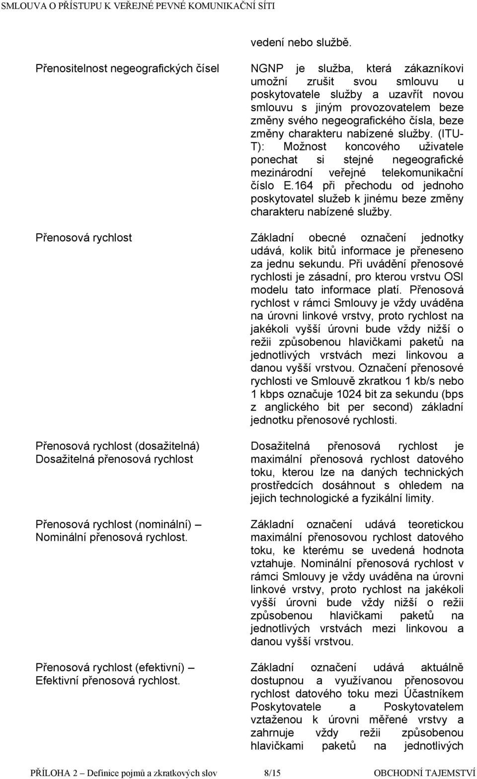 negeografického čísla, beze změny charakteru nabízené služby. (ITU- T): Možnost koncového uživatele ponechat si stejné negeografické mezinárodní veřejné telekomunikační číslo E.