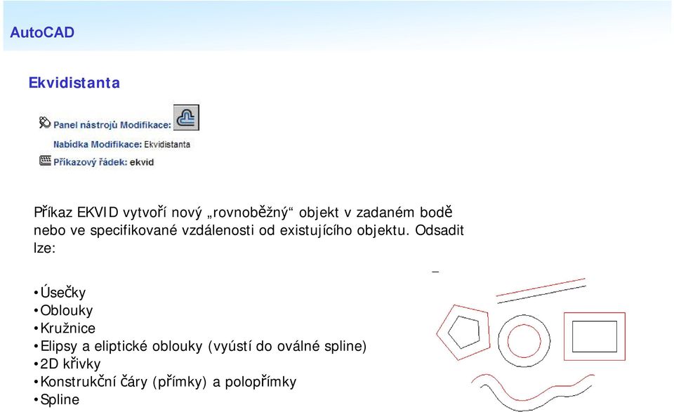 Odsadit lze: Úsečky Oblouky Kružnice Elipsy a eliptické oblouky