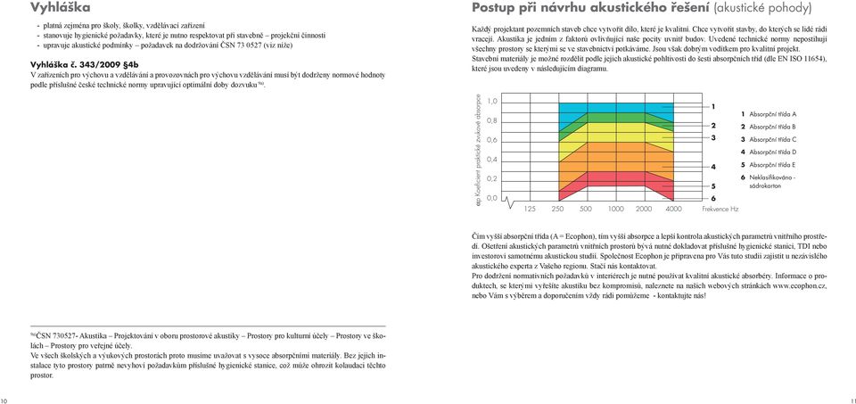 343/2009 4b V zařízeních pro výchovu a vzdělávání a provozovnách pro výchovu vzdělávání musí být dodrženy normové hodnoty podle příslušné české technické normy upravující optimální doby dozvuku 9a).