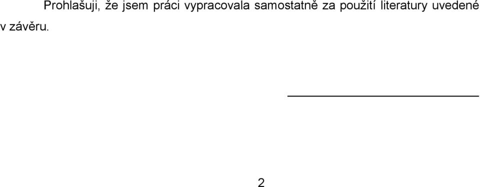 práci vypracovala