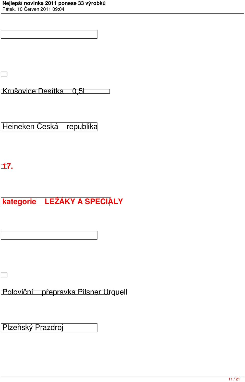 LEŽÁKY A SPECIÁLY Poloviční