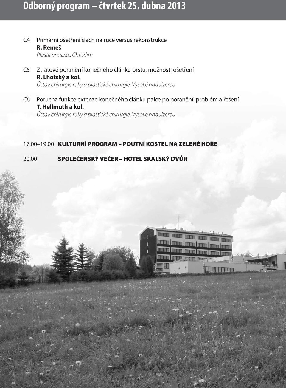Ústav chirurgie ruky a plastické chirurgie, Vysoké nad Jizerou Porucha funkce extenze konečného článku palce po poranění, problém a